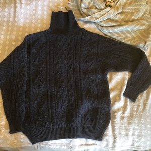 Arancrafts Merino Wool CableKnt Turtleneck Sweater